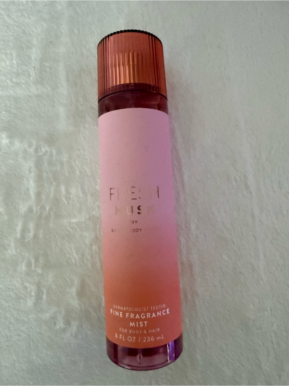 Bath & Body Works Fresh MuskFragrance Mist - Pink & Peach Gradient Bottle